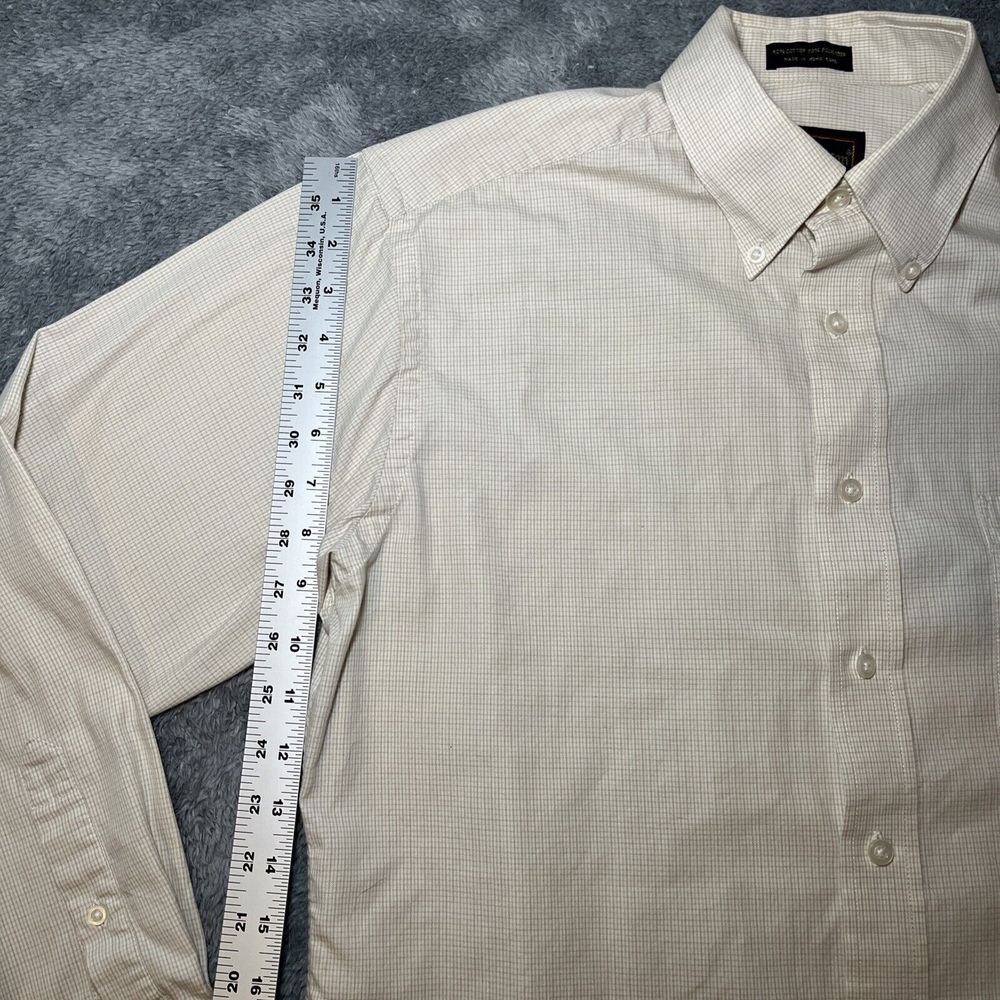 Barrington Mens Shirt Size 15.5 (32/33) Button Up Long Sleeve White Brown Shirt - Picture 6 of 16